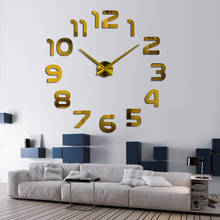 Modern diy acrylic mirror fashion wall clock 3d big quartz clocks living room home decoration still life digital wall watch 2024 - buy cheap