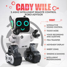Интеллектуальный радиоуправляемый робот для экономии денег, интерактивное Звуковое управление, сенсорный датчик, запись голоса, программирование пения и танцев, детская игрушка 2024 - купить недорого