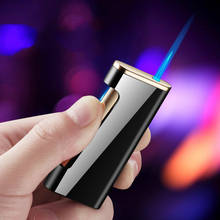 New Business Cigarette Lighter Straight Fire The Windproof Lighter Men Butane Turbo Torch Metal Cigar Lighter 2024 - buy cheap