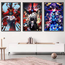 Póster de videojuego Persona 5, imagen artística de pared, carteles e impresiones, pintura en lienzo para habitación, decoración del hogar 2024 - compra barato