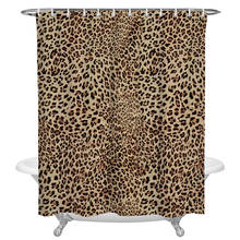 Sexy leopardo cortina de chuveiro decorativo à prova dwaterproof água poliéster tecido cortinas do banheiro com ganchos decoração banho casa 2024 - compre barato