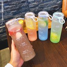 Korean Style Summer Cool Water Bottle Prosted Glass Bottles 460ml Women Girl Student Leakproof Drinkware Best Gift Individuality 2024 - buy cheap