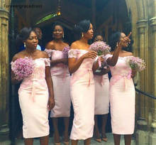 Платье подружки невесты розовое в африканском стиле, весна-лето 2019 2024 - купить недорого