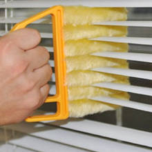 Escova cega para limpeza de janelas, microfibra, acessório útil para limpeza do ar condicionado, limpador de janelas domésticas 2024 - compre barato