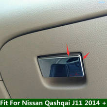 Lapetus For Nissan Qashqai J11 2014 - 2020 Chrome Copilot Glove Storage Box Handle Decoration Sequins Cover Trim Auto Accessory 2024 - buy cheap
