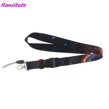 Ransitute R1587 Universe Starry Sky Painting Art Key Chain Buckle Lanyard Neck Strap For Phone Keys ID Card Creative Lanyards 2024 - buy cheap