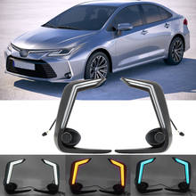 Luz de día DRL para Toyota Corolla EURO 2019 2020, luz LED de conducción diurna, lámpara antiniebla DE 3 colores, forma de cuerno Ox con giro dinámico 2024 - compra barato