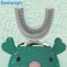 Seelaugh-cepillo de dientes de silicona suave tipo U para niños, los mejores regalos, Sónico, eléctrico, automático, 360 grados 2024 - compra barato