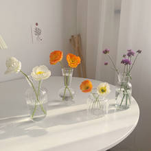 Стеклянная ваза для украшения стола, прозрачные контейнеры для украшения стола, гостиной, террариума, розы 2024 - купить недорого