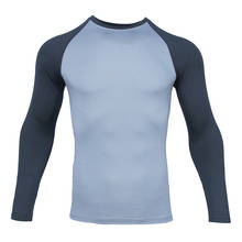 Rashguard-Camiseta de manga larga para hombre, ropa deportiva de compresión para gimnasio, traje de entrenamiento de Fitness seco, M-XXL, novedad de 2021 2024 - compra barato