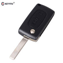 KEYYOU Replacement 2 Button Remote Flip Folding Key Shell Case For CITROEN C2 C3 C4 C5 C6 Fob Car Key Case With VA2 Blade CE0536 2024 - buy cheap