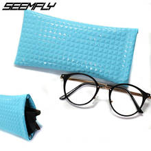 Seemfly 1PC Portable PU Macaron Glasses Bag Waterproof Eyeglasses Storage Holder Pouch Case Fashion Eyewear Accessories 2024 - buy cheap
