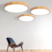 Grão de madeira ultra-fino conduziu a luz de teto moderna lâmpada sala de estar iluminação luminária quarto cozinha montagem em superfície do painel nivelado 2024 - compre barato