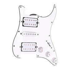 Pickguard de guitarra elétrica pré-programado, pickups para fender stratocaster, guitarra elétrica 3ply, imperdível 2024 - compre barato