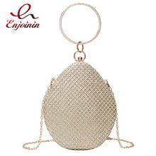 Luxurious Oval Design Party Clutch Evening Bag for Women  Luxury Wedding Purses and Handbags Trendy Ladies Chian Shoulder Bag 2024 - buy cheap