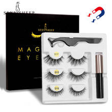 3 Pairs Eyelash Magnetic Set Handmade Waterproof eyeliner Eyelashes Set Long Lasting Eyelash Extension Reusable Sofe Eyelash 2024 - buy cheap