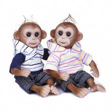 Realistic Monkey 26CM Child Reborn soft Silicone Reborn Baby Dolls Boy Girl Twins Vinyl Mini Doll Toy Bebes Reborn Bonecas Toys 2024 - buy cheap