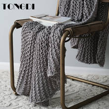 TONGDI Soft Warm Large Handmade Knitted Coarse Woolen Blanket Pretty Gift For Winter Bed Sofa Girl All Season Sleeping Bag 2024 - buy cheap