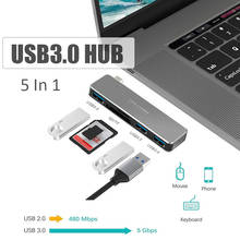 Concentrador de red USB tipo C 5 en 1, adaptador para MacBook Pro 2019/2018/2017, MacBook Air 2018, Huawei, Google Chromebook, Samsung Galaxy 2024 - compra barato