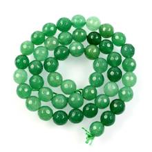 15" Strand Natural Stone Beads Faceted Green Marble Stone Beads Round Loose Spacer Beads For Jewelry Making Bracelet 8mm 2024 - buy cheap