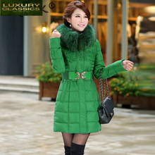 Clothes Winter Coat Women 2021 Korean Thick Warm 90% Duck Down Jacket Real Raccoon Fur Coat Ladies Long Jacket Hood S1505 2024 - buy cheap