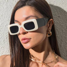 Óculos de sol retrô feminino, para homens e mulheres, pernas largas, quadrado, de luxo, designer de marca, clássico, verde, óculos ao ar livre 2024 - compre barato