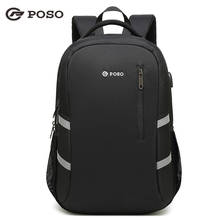 POSO Men Waterproof Business Usb Backpack Laptop Brand Designer  Anti-theft Travel 15.6 Inch Backpack Bag Laptop 2024 - buy cheap