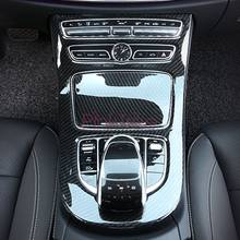 Tampa interior para caixa de engrenagens, de fibra de carbono, guarnição para mercedes benz e class w213 2016, acessórios de tuning 2024 - compre barato