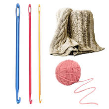 3pcs Afghan Tunisian Aluminium Crochet Hook Set Knitting Needle Hand Knit Tool With an Eye Knitting Sewing Needles Crochet Hooks 2024 - buy cheap