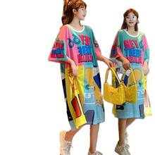 Fashion Summer Dress For Women 2022 New Long Dress Cartoon Anime One Piece Outfit Women Short Sleeve Loose Plus Size Dresses 2024 - buy cheap