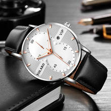 2020 nova marca de luxo masculino simples calendário relógio de pulso relógio de pulso relogio masculino 2024 - compre barato
