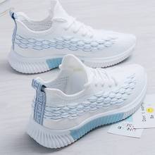 Zapatos informales para mujer, zapatillas planas de malla transpirables a la moda, deportivas blancas, Tenis femeninos para gimnasio 2024 - compra barato