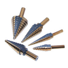 5pcs/set HSS Cobalt Step Drills Multiple Hole Drill Bit Set Metric 1/8"~1-3/8" Titanium Cone Drill Hole Cutter Core Drill Bits 2024 - buy cheap