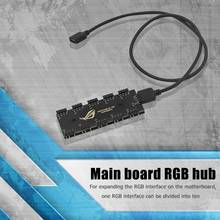 Motherboard RGB Synchronization HUB Splitter 1 to 10 RGB SYNC Extension Cable for GIGABYTE AURA 2024 - buy cheap