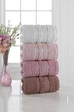 Turkish Pure %100 Cotton Super Absorbent Face Towel Set 4 Pıeces 50x85cm White Rose Pink Brown Soft 2021 Home Textile 2024 - buy cheap