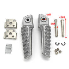 Silver Rear Footrests Footpegs Foot pegs For Kawasaki Z750 Z900RS ZR900 Z900 ZR800 Z800 ZR1000 Z1000 34028-0005 R 34028-0004 L 2024 - buy cheap