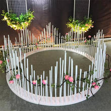 Wedding party curved shape pvc tube stage backdrop stand fence curve aluminum plastic tube flower arrangement decoration layout 2024 - buy cheap
