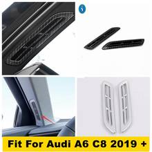 Yimaautotrims Auto Accessory Inner Window Pillar A Air Conditioning AC Outlet Vent Cover Trim For Audi A6 C8 2019 2020 2021 ABS 2024 - buy cheap