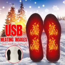 Plantillas eléctricas calentadas para zapatos, calentador de pies USB, 1 par 2024 - compra barato
