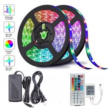 5050 RGB LED Strip Lights DC 12V Flexible LED Tape Ribbon Light  2M 5M 10M Color Changing Ruben For Home Bar Kitchen Decoration 2024 - buy cheap