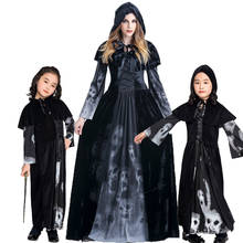 Disfraz de Halloween para niña y mujer, disfraz de calavera gótica, grim peaper, fantasma, bruja, vampiro terrorífico, ropa de demonio 2024 - compra barato