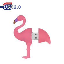 lovely cartoon USB 2.0 Flamingo U disk 32GB usb flash drive 8gb 16gb 32gb 64gb 128gb memory stick usb pendrive flash pen drive 2024 - buy cheap