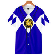 Camiseta de béisbol de Mighty Morphin para hombre y mujer, ropa informal Harajuku, Hip Hop, 4XL, Tops, ropa de marca 2024 - compra barato