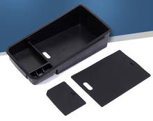 Caja de almacenamiento con reposabrazos para consola central de coche, compartimento de goma negra con soporte para monedas, para BMW F26, X3, X4, 2014, 2015, 1 unidad 2024 - compra barato