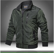 Mens Army Green Military Jacket Mens Casual Bomber Jackets Male Autumn Winter Streetwear Coats Man Solid Zipper Windbreaker 2024 - buy cheap
