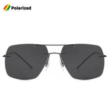 Jackjad-óculos de sol polarizado ultra leve, de titânio, estilo duplo, masculino, para dirigir, marca de peixe, 8027 2024 - compre barato