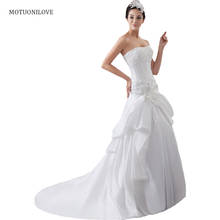 Vestido De Noiva накладное украшение для свадебного платья кружевное атласное винтажное свадебное платье принцессы с рюшами и бисером 2019 Robe De Mariee 2024 - купить недорого