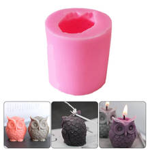 Molde de silicona de búho 3D para velas de jabón, moldes para hacer velas, DIY, hecho a mano 2024 - compra barato
