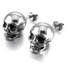 MIQIAO-Pendientes Retro Punk con forma de calavera para hombre, Mujer y niño, joyería gótica Bohemia, regalo de amigos 2024 - compra barato