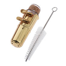 Латунный мундштук, металлическая щетка с колпачком для альт-саксофона, саксофона, запчасти (альт) 2024 - купить недорого